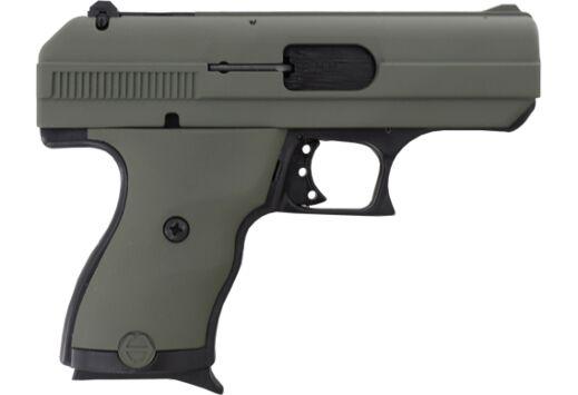 hi-point 916 od c-9 semi-auto pistol, 9mm, 3.5" barrel, green olive drab hydor dip, 8 rounds