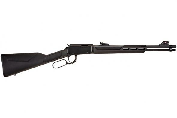 rossi, rio bravo, lever action, 22 wmr, 20" barrel, matte blued finish, synthetic stock, adjustable sights, 12 rounds