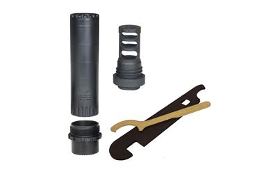 yankee hill machine co, turbo t3 suppressor, 556nato, rifle suppressor, 5.59", matte finish, black, includes qd mount/muzzle brake, 1/2x28