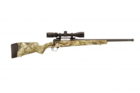 savage arms, 110 apex predator xp, bolt action, 223 rem, 20" barrel, 4+1 round, synth, mossy oak mountain country range camo