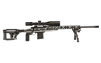 howa, 1500, bolt action rifle, 308 winchester, 24" heavy threaded barrel, gray, apc chassis, right hand, 10 rounds, includes 3 mags, 2 grips, and...