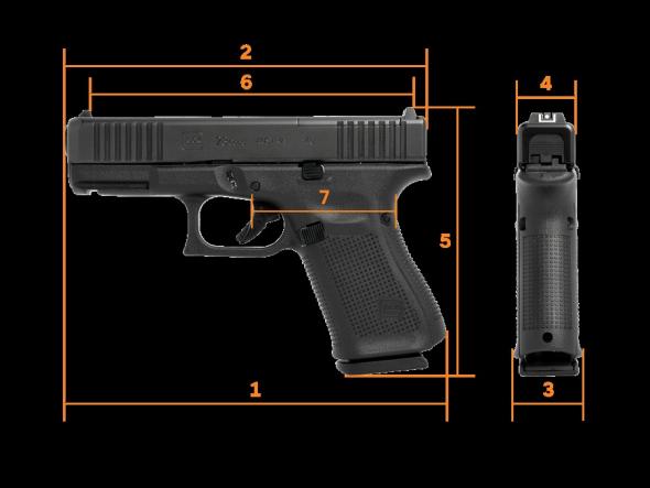 g23 g5 40s&w 13+1 mos gns #, 3-13rd mags | front serrations