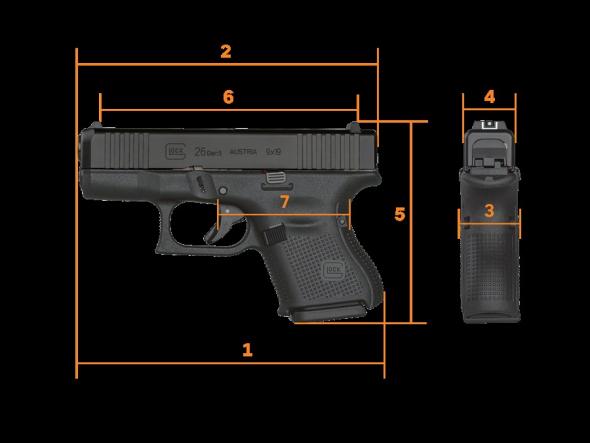 g26 g5 gray 9mm 10+1 3.46 fs 3-10rd mags