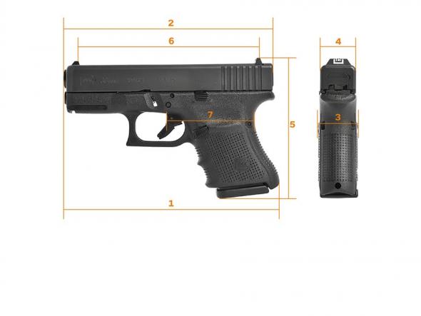 g30 g4 45acp 10+1 3.78" fs, 3-10rd mags | accessory rail
