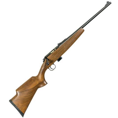 keystone arms crickett model 722 bolt action rifle 22 lr 16.125" barrel 7 rounds walnut sporter stock blued