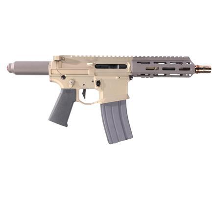 q, honey badger, semi-automatic, pistol, 300 blackout, 7" threaded barrel, clear anodized finish, flat dark earth, 30 rounds, 1 magazine, product...