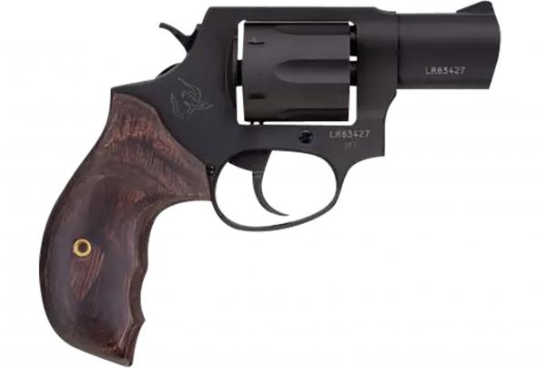 taurus, 856, 38 special + p, 6 round, 2" barrel, stainless steel walnut grips