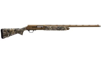 browning, a5 wicked wing sweet sixteen, semi-auto, 16 gauge, 2.75" chamber, 26" barrel, 4+1 round, realtree max-7 camo stock, front fiber optic sight