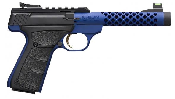 browning, buck mark plus vision blue shoal, 22 lr, 10 round, 5.87" barrel, blue anodized finish, right, includes 1 magazine