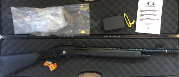 black aces tactical pro series l tactical 12ga lever-action 18.5" black synthetic w/ heat shield / rail