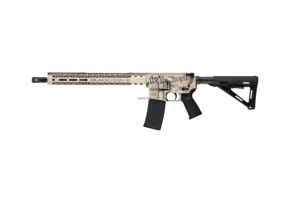 black rain ordnance, we the people, semi-automatic rifle, ar, 223 remington/556nato, 16" chrome-moly barrel, cerakote finish, light sand battleworn,...