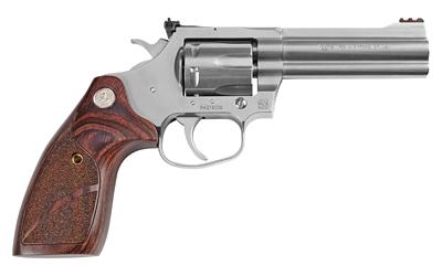 colt''s manufacturing, king cobra target, revolver, 357 magnum, 4.25" barrel, steel, stainless finish, altamont wood grips, 6 rounds