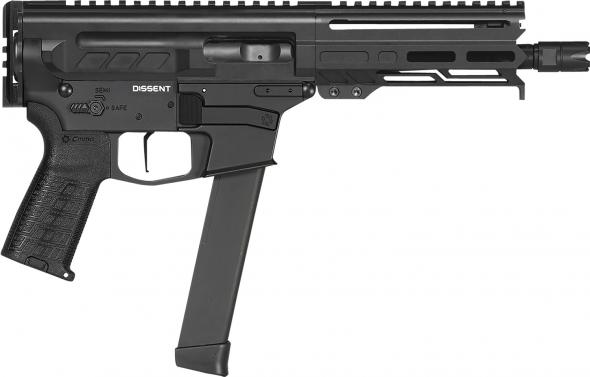cmmg, dissent mkgd, semi-auto, 9mm, 6.5" barrel, triggertech ar-d 2-stage trigger, 30 round magazine, black finish