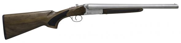 citadel, coach, side by side, 12 gauge, 18.50" barrel, 3" chamber, nickel finish, fixed walnut stock, 2 round capacity