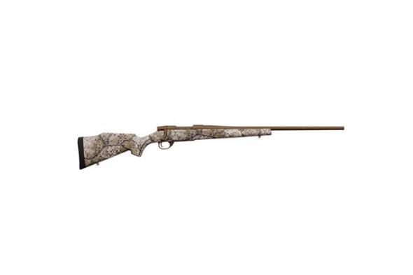 weatherby, vanguard badlands, bolt action, 350 legend, 20" barrel, burnt bronze cerakote, badlands approach camo monte carlo stock, right hand, 3...