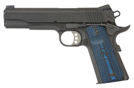 colt 1911 competition 9mm luger 5" 9+1 blue g10 grip black carbon steel