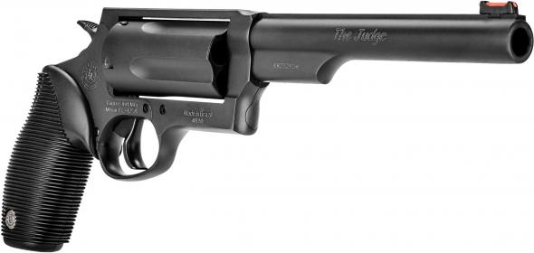 taurus the judge 45 colt / 410 ga, fiber optice sights, matte black oxide 6.50 in.