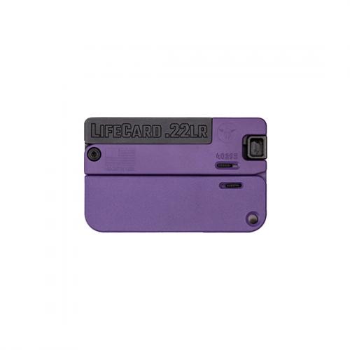 trailblazer firearms, lifecard, single shot, 22 lr, 2.5" barrel, 1 round, purple, plastic handle