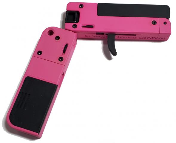 trailblazer firearms, lifecard, single shot, 22 lr, 2.5" barrel, 1 round, pink, polymer handle