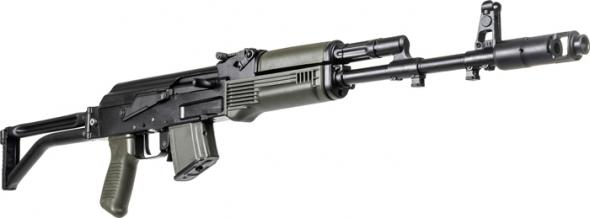 arsenal, sam7sf-84e, semi automatic, 7.62x39mm, 16.3" barrel, black finish, folding stock, od green polymer furniture/magazine, right hand, 10 round...