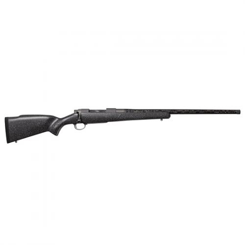 nosler, m48 mountain carbon, bolt action, 300 win mag, 24" barrel, tungsten gray cerakote, granite green, right hand, mountain hunter stock, 3 rounds