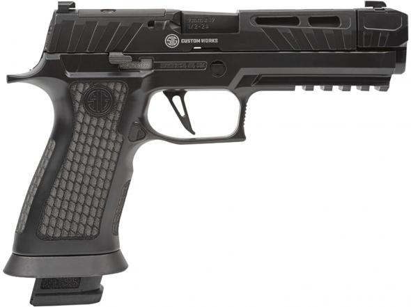 sig sauer, p320 spectre comp blackout, semi automatic, 9mm, 4.6" barrel, compensator, black finish, night sights, optic cut, right hand, 10 round...