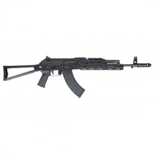 psa ak-103 gf3 forged side folding rifle with alg trigger, jl billet long rail, and railed picatinny dust cover, black