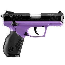 ruger sr22 semi automatic rimfire pistol .22lr 3.5" barrel 10 rounds purple polymer grip black anodized finish 3606
