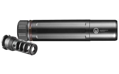 dead air dead air armament, sandman-s, rifle suppressor, 5.56mm/7.62mm, stainless steel, cerakote black finish, with 5/8x24 nitrided muzzle device-s...