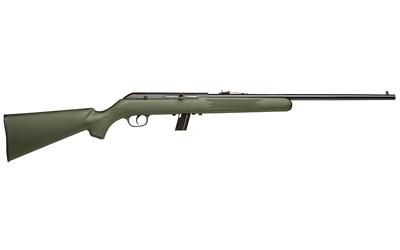 savage, 64f, semi-automatic rifle, 22lr, 21" barrel, matte finish, green synthetic stock, adjustable sights, 10 rounds, 1 magazine, right hand