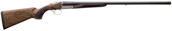 charles daly, 512 superior, side by side, 20 gauge, 3" chamber, 2 round, 26" gloss blued steel side by side barrel, silver steel receiver, oiled...