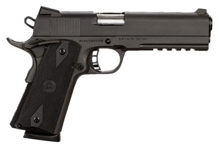 rock island 51484 tac standard fs single 45 acp 5" 8+1 black rubber grip black parkerized
