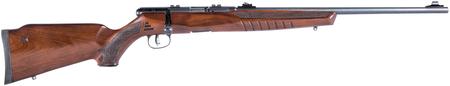 savage model b17g .17hmr 21 inch barrel matte black finish adjustable sights accutrigger hardwood stock 10 round