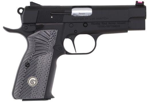 eaa, girsan mcp35 pi lw match, single action, 9mm, 3.8" barrel, black, fixed sights, g10 grips, 15 rounds