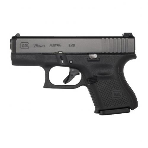 glock g26 gen 5 9mm 3.43" (2) 10rd mag