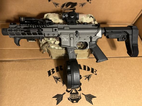 custom tactical package brigade bm9 9mm 9" tungsten