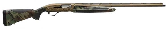 browning, maxus ii wicked wing, 12 gauge, 3.5" chamber, 26" barrel, burnt bronze barrel/receiver, woodland camo furniture with rubber overmolded grip...