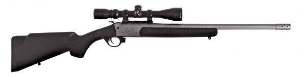 traditions, outfitter g3 takedown, 450 bushmaster, 22" stainless cerakote barrel/rec, black synthetic stock, muzzle brake, 3-9x40mm bdc scope, 1...