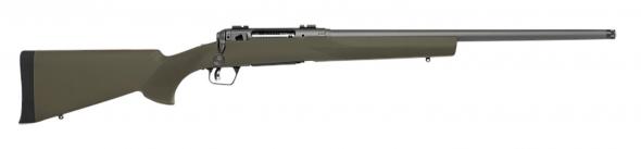 savage, 110 trail hunter, bolt action rifle, 243 winchester, 22" threaded barrel, tungsten cerakote finish, green hogue overmold stock, right hand, 4...