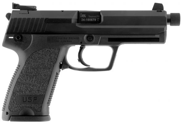 heckler & koch, usp tactical, da/sa, full size, 9mm, 4.86" threaded barrel, black, 10 round