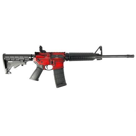 ruger, ar-556, semi-automatic rifle, 5.56 nato, 16.1" threaded barrel, red distressed finish, right hand, 30 round