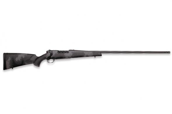 weatherby, mark v live wild, bolt action, 240 weatherby mag, 24" threaded/fluted barrel, black cerakote finish, black and grey sponge carbon fiber...