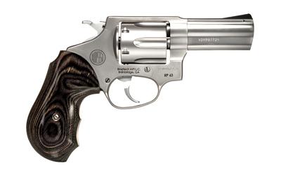 rossi, rp63, revolver, 357 magnum, 3" barrel, stainless steel finish, black laminate grips, fixed sights, 6 round capacity