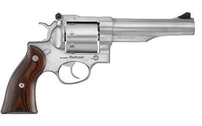 ruger redhawk, double action revolver, 357 magnum, 5.5" barrel, satin stainless finish, hardwood grips, 8rd, adjustable rear sight 05060