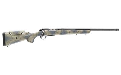 bergara, b-14 wilderness series sierra, bolt action rifle, 6.5 creedmoor, 20" fluted barrel, threaded 5/8-24, camo finish, sniper gray, sierra...