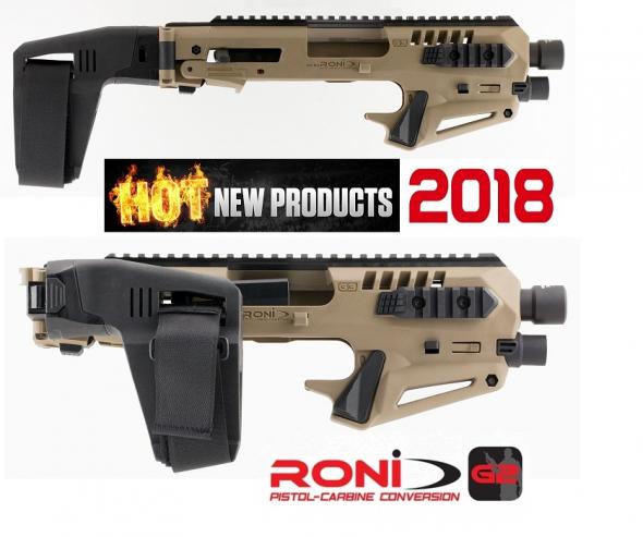 Command Arms MICRONI STAB1 Micro Roni Pistol Glock 17/17C Gen 3&4 Aluminum/Polymer Flat Dark Earth RONI