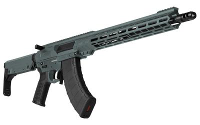 cmmg, resolute mk47, semi-automatic rifle, 7.62x39, 16.1" barrel, threaded 5/8x24, zereoed muzzle brake, cerakote finish, charcoal green, 15" free...