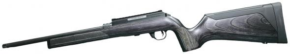 hammerli arms, force b1, straight pull bolt action rifle, 22 lr, 16" barrel, matte finish, gray wood stock, 10 rounds, 1 magazine