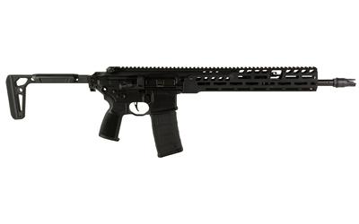 sig sauer, mcx spear-lt, semi-automatic rifle, 223 remington/5.56nato, 16" barrel, anodized finish, black, side folding stock, flatblade match...