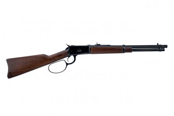 rossi, r92, lever action rifle, 44 magnum, 16" round barrel, blued finish, wood stock, adjustable sights, 8 rounds